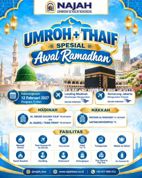 UMROH+THAIF SPESIAL AWAL RAMADHAN